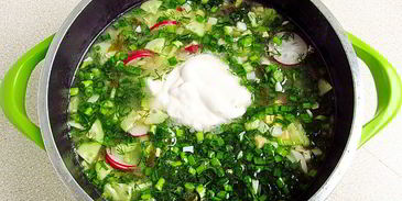 холодник со щавелем