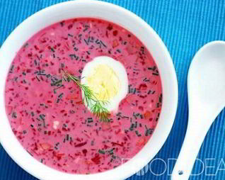 Холодник со свеклой на кефире