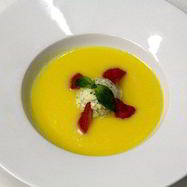 Рецепт Холодного ананасово-кокосовый суп с мороженным из базилика