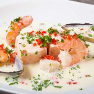 Рецепт Холодного крема-супа из мидий и креветок с карри