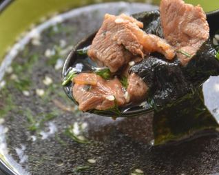 Холодный суп из морской капусты