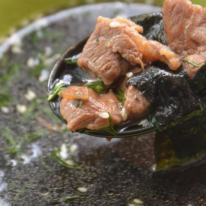 Холодный суп из морской капусты