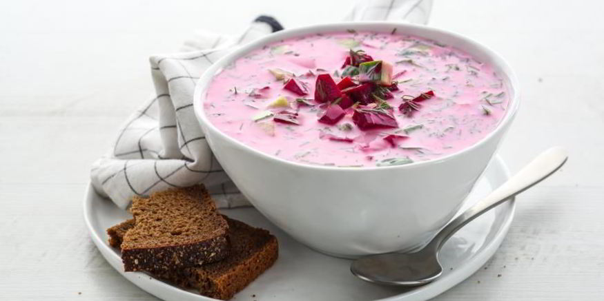 Рецепт холодного супа из простокваши и свеклы