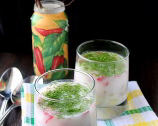 Холодный суп окрошка