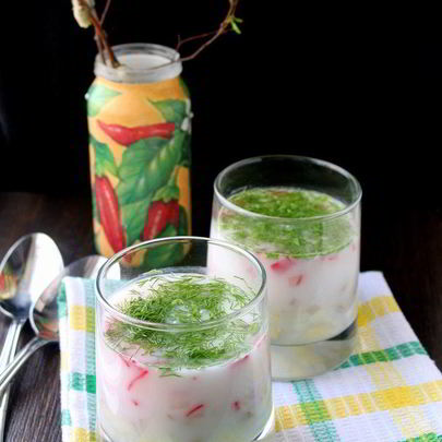 Холодный суп окрошка