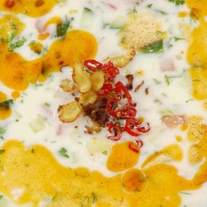 Холодный суп с курицей