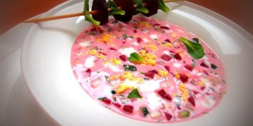 Рецепт летнего холодного супа со свеклой