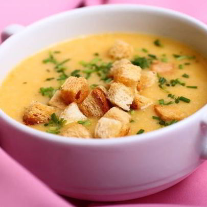 Крем-суп с чечевицей и цуккини