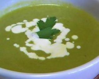 Кремовый суп из зеленого горошка