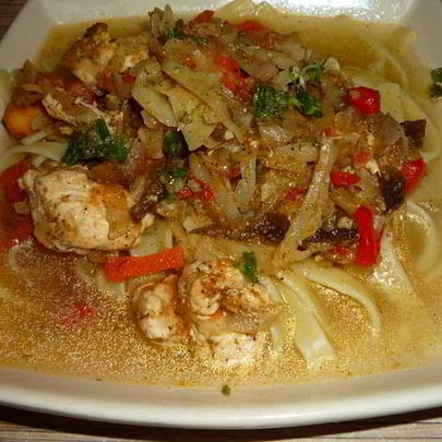 Лагман с курицей