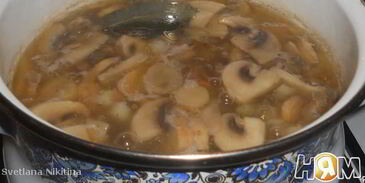 молочный суп с грибами