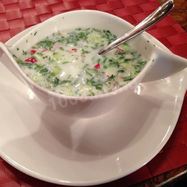 Рецепт Легкого супа окрошка с черемшой на кефире