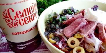 окрошка деликатесная с языком