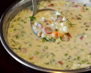 Окрошка классическая на кефире