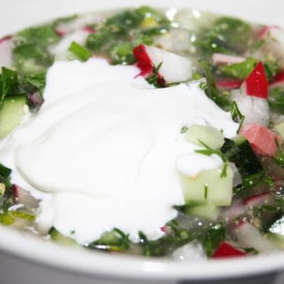 Окрошка на белом квасе