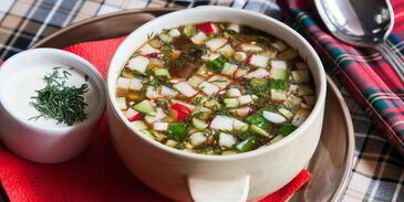 окрошка на имбирном квасе