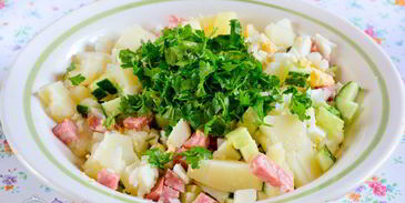 окрошка на кефире