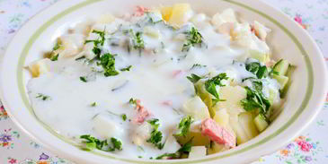 окрошка на кефире