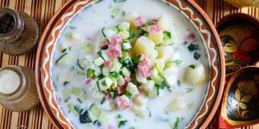 окрошка на кефире