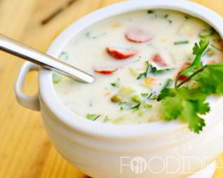 Окрошка на квасе и кефире