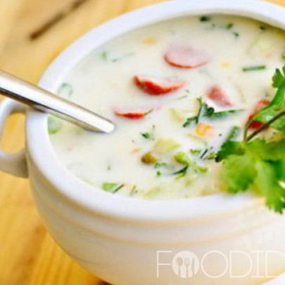 Окрошка на квасе и кефире