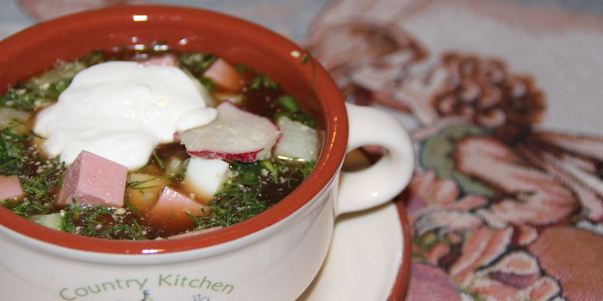 Рецепт окрошки на квасе