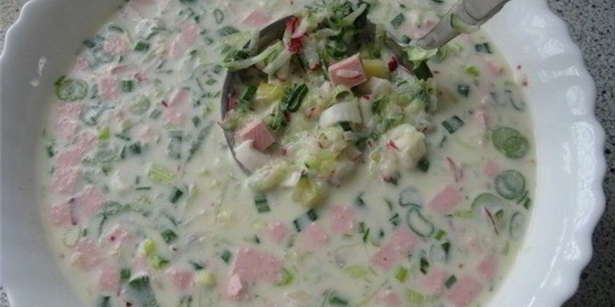 Рецепт окрошки на лимонной кислоте