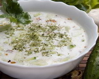 Окрошка на мацони по-азербайджански