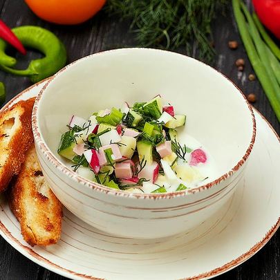 Окрошка на сметане