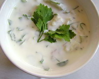 Окрошка на воде с уксусом