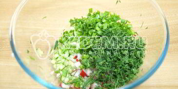 окрошка овощная весенняя