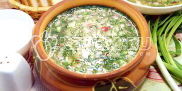 окрошка овощная весенняя