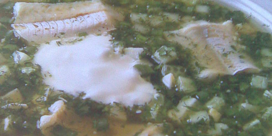 Рецепт окрошки рыбной