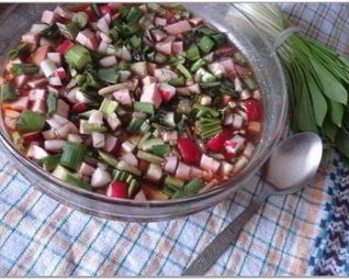 Окрошка с черемшой