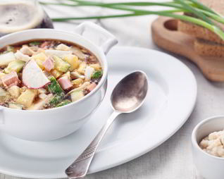 Окрошка с хреном