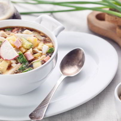 Окрошка с хреном