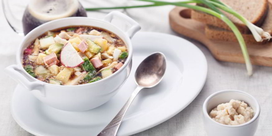 Рецепт окрошки с хреном