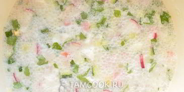 окрошка с колбасой на уксусе