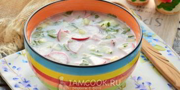 окрошка с колбасой на уксусе