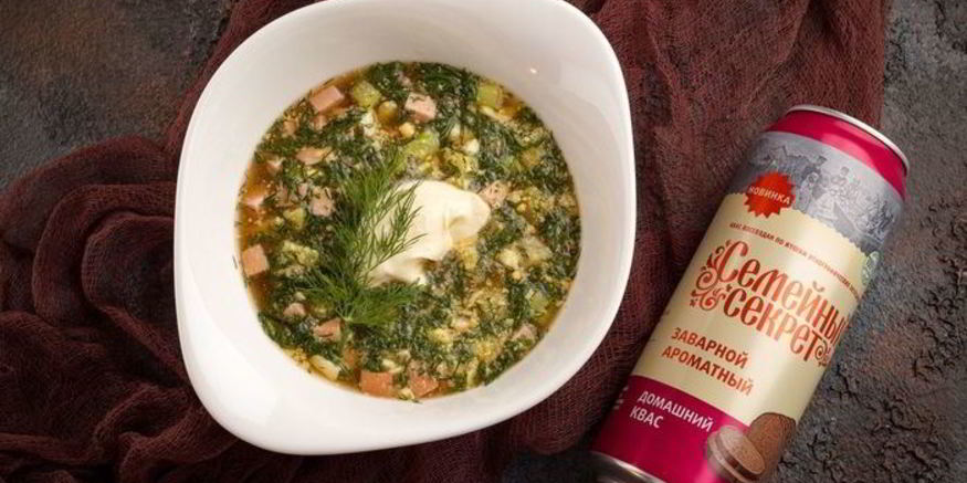 Рецепт окрошки с колбасой