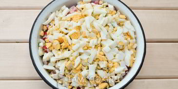 окрошка с крабовыми палочками