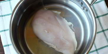 окрошка с курицей на квасе