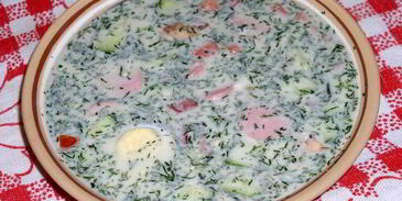 окрошка с курицей на простокваше