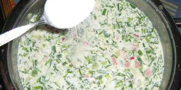 окрошка с майонезом