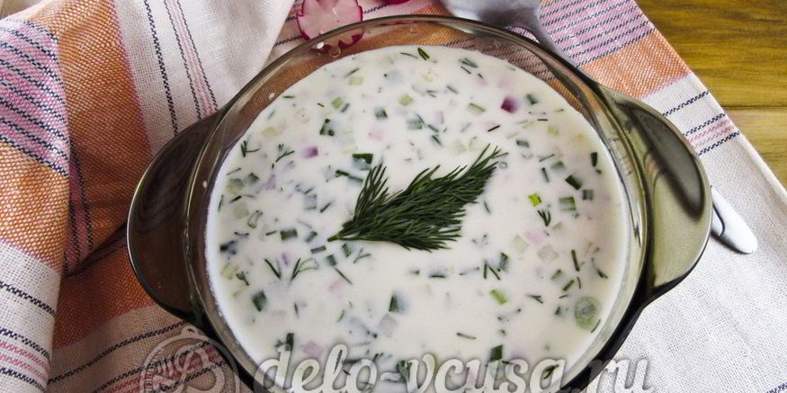 Рецепт окрошки с редиской