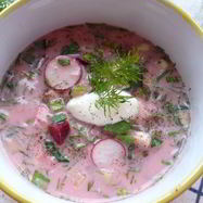 Рецепт Окрошки со свеклой и курицей