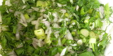 овощная окрошка с тунцом