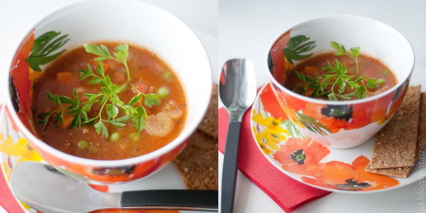 Рецепт густого овощной суп со спаржей