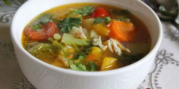 куриный суп с овощами