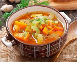 Легкий овощной суп
